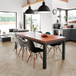 Latte Oak Herringbone Flooring