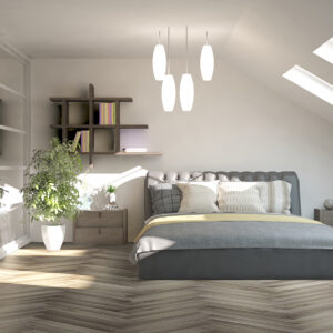 Misty Elm Herringbone Flooring