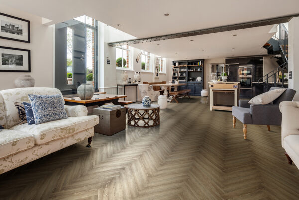 Reclaimed Oak Herringbone Flooring